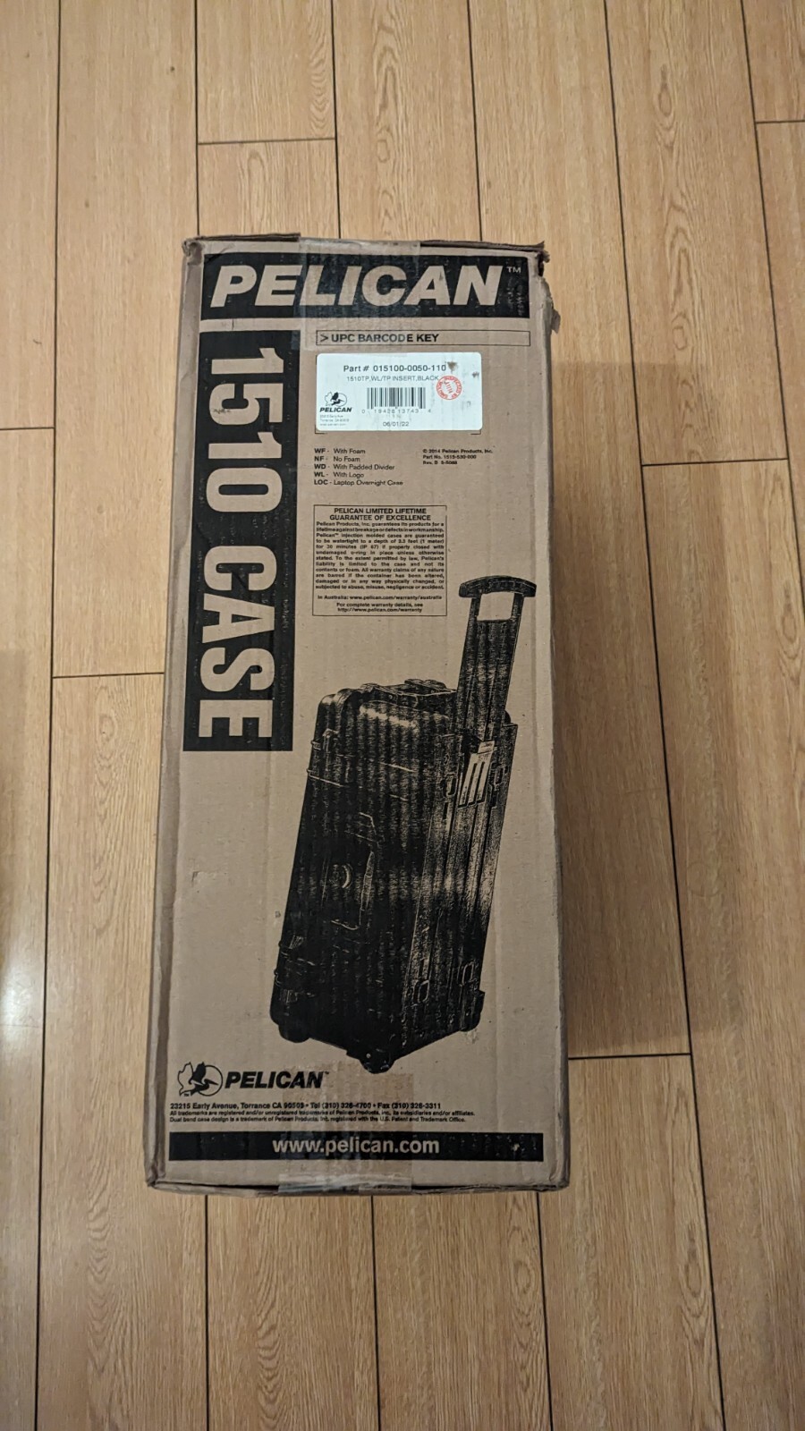 Pelican 1510TP CarryOn Case with TrekPak Divider System, Black 015100