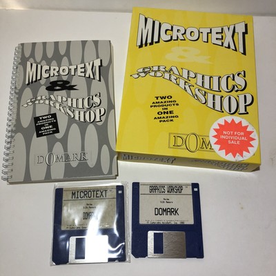 Commodore Amiga 1992 Microtext & Graphics Workshop Computer Software Complete