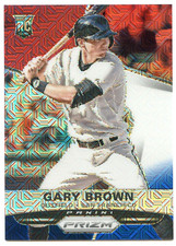 2015 Panini Prizm Gary Brown Rookie Red White and Blue Mojo Prizm #190