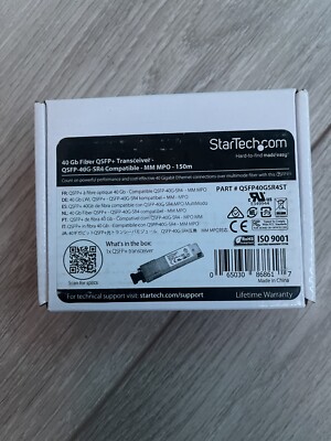 StarTech MSA Compliant 40GBase-SR4 Multi-Mode QSFP+ Module QSFP40SR4ST