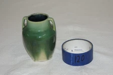 Green Two-Handled Vase