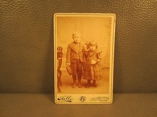Victorian Antique Cabinet Card Photo of Kids Boy and Girl Brother and Sister