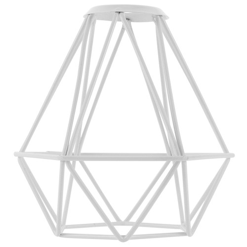 Alambre de Metal Forma de Diamante Pantalla Retro Lámpara de Techo Cubierta de Luz Colgante