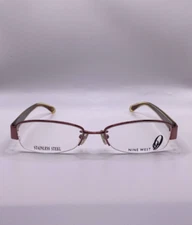 Nine West NW9338 1Y5 Pink Metal Semi Rim Optical Eyeglasses Frame 52-17-140