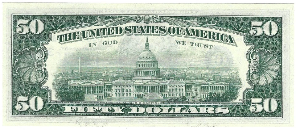 1969A Fifty Dollar Fancy Serial Number Note C04084811A Three pairs 0s 4s 8s - Image 2 of 2