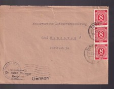 Gem.Ausg. Mi. 917/3er-Str. Darmstadt 17.2.47, US-Zivil-Zensur, U 3stg.offen