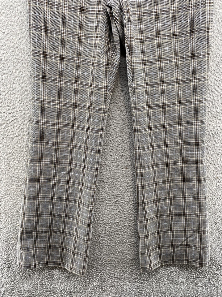 Женские брюки Etcetera из шерстяной смеси с полной подкладкой в клетку размер 6 для карьерной работы - Изображение 2 из 4