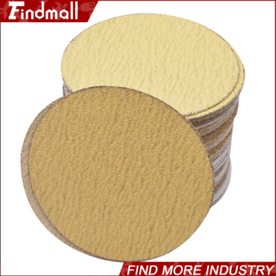 Findmall 100Pcs 6'' 80 Grit NO-Hole Hook Loop Pad Sanding Disc Flocking Sandpaper