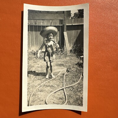 #ad #ad VINTAGE PHOTO “Pulled a carrot for herself washed it off with the hose.” 1944 $9.99