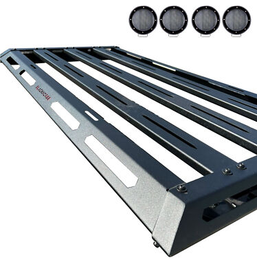 Black Horse ARMOUR II Basket Black w/set of 5.3''LED Fits 2005-2026 Toyota Tacoma