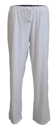 John Galliano サイズ46(M) Coating pants JOHN GALLIANO Pants White Cotton Logo Mens Jogger Trousers IT46