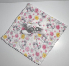 Le Bebe Favorite Racoon Lovey Baby Blanket Security Pink White Gray 2022
