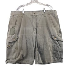 Carhartt Men's Relaxed Fit Cargo Shorts 42 Gray Flat Front Multi-Pocket Cotton