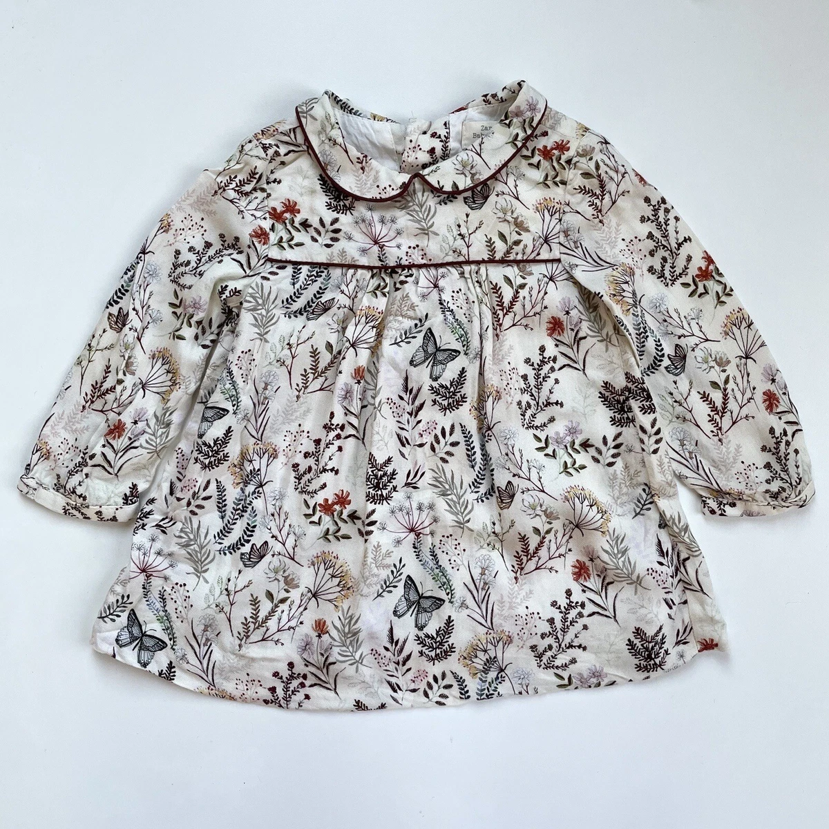 Zara Baby Girl Floral Long Sleeve Dress 3 6m eBay