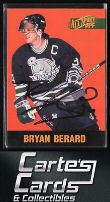 Bryan Berard 1996-97 Score Board All Sport PPF #97 Whalers TTM/IP Signed Auto