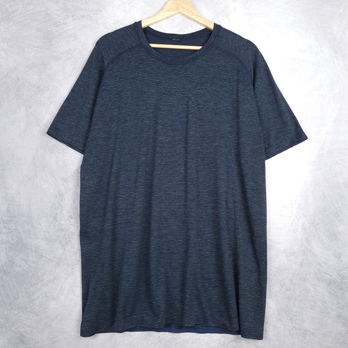 lululemon☆スポーツTシャツ☆l Vent Tech〇これ一枚でOK Lululemon Metal Vent Tech T Shirt Mens Large Blue Short