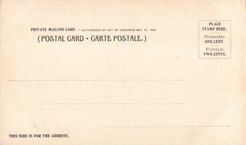 1898 Private Mailing Card Washington DC Congressional Library E C Kropp N634 - Bild 2 von 2