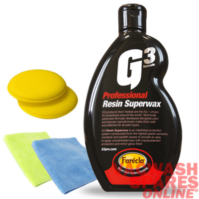 FARECLA G3 PROFESSIONAL RESIN SUPERWAX 500ML WAX GLOSS - BODYWORK PROTECTION KIT