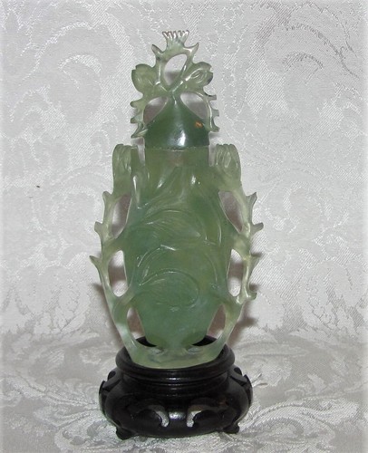 Antique Chinese Carved Serpentine Snuff Bottle Late 19th-20th Century - Picture 3 of 4