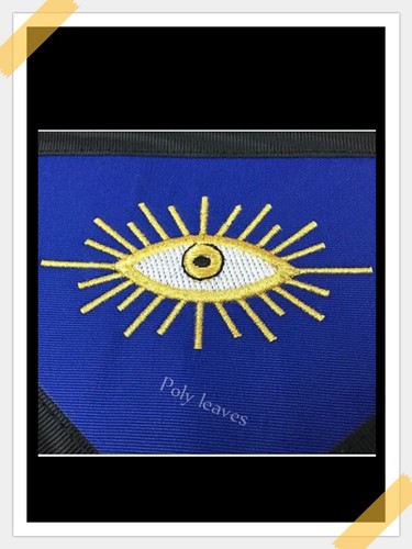 Masonic AASR 4th Degree Apron and Collar Set Machine Embroidered Faux Leather - Picture 5 of 6