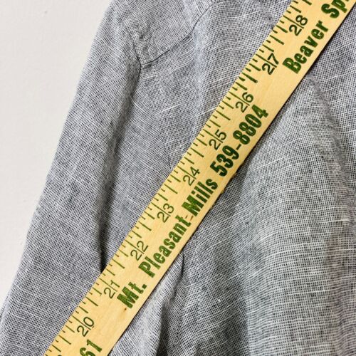 Banana Republic camicia uomo casual grigia manica lunga lino bottoni slim fit - Foto 8 di 12