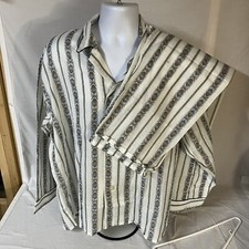 Vtg Grants Menswear Pajama Pajamas Set PJs Multicolor Striped Measures XL FS