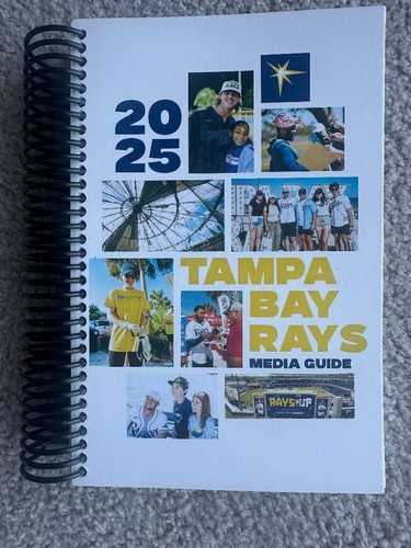 2025 Tampa Bay Rays Media Guide; rare spiral-bound edition