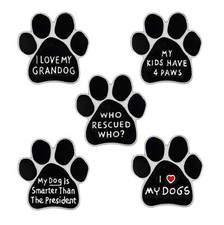 Choice of Sayings Metal and Enamel 1" DOG PAW Vest Hat Lapel Pin I Love My Dogs