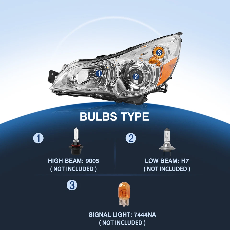 Conjunto de faros proyectores diestros+derechos para Subaru Outback/Legacy 2010-2014 10-14 Foto 2 de 4
