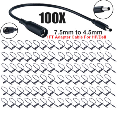 For dell Small Tips 1FT 100 Power Charger Converter Adapter Cable 7.4mm To 4.5mm