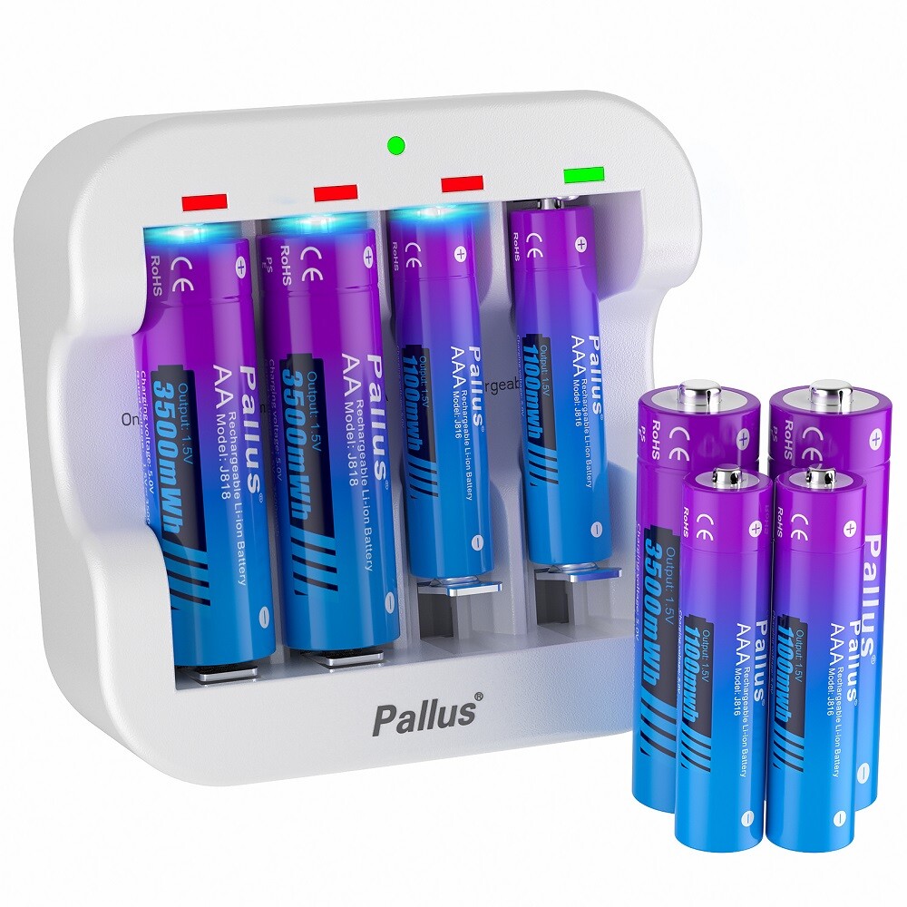 AA AAA Rechargeable Batteries 1.5V Lithium AA AAA Batteries USB Fast Charger Lot-image