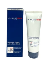 Clarins Men Active Face Wash Foaming Gel (125ml/4.4oz) New As Seen In Pictures!!