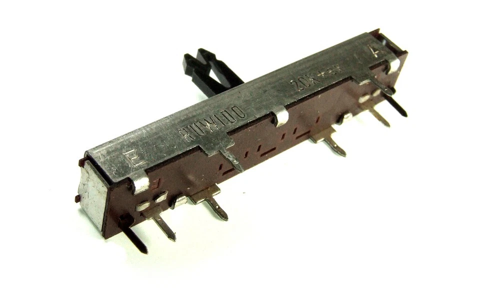 20K SLIDE POTENTIOMETER 0,25 W ±20% LOG 20 Kohm RUWIDO -- NOS! (1 Stück) - Bild 2 von 3