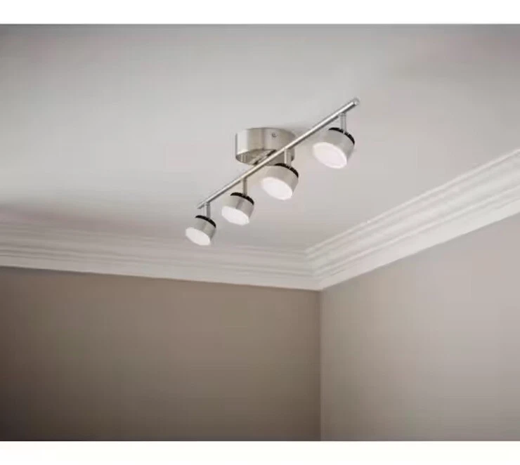 Kit de iluminación LED regulable de níquel cepillado de 4 luces Hampton Bay 1001 413 956 Foto 2 de 4