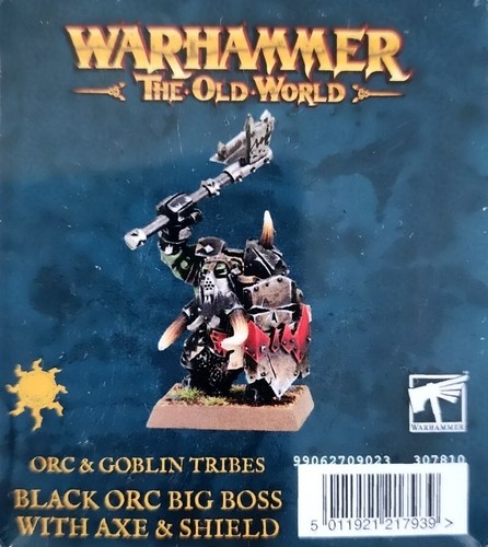 Warhammer Fantasy: The Old World - Black Orc Big Boss with shield (oop metal)