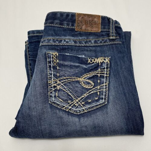 Bke Kate Bootcut Jeans Women Size 28 Embroidery Retro Western Cowboy Cowgirl Y2K