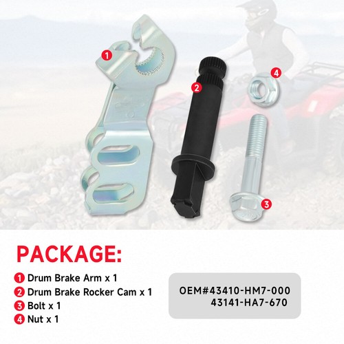 Rear Drum Brake Arm Rocker Cam for Honda Foreman 450 TRX450FE/FM S/ES 1998-2004 - Bild 3 von 10