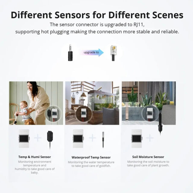 SONOFF TH Elite WIFI Smart Temperature and Humidity Monitoring Switch Sensor IR10679