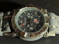 OROLOGIO DA POLSO CRONOGRAFO CHRONOTECH RW0036 CINTURINO IN GOMMA * STILE SUBACQUEO 