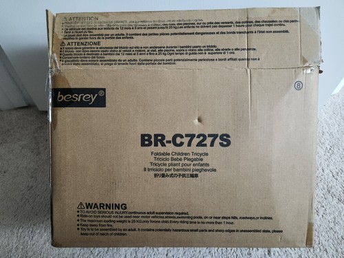 Besrey 5 in 1 Toddler Foldable Children Tricycle, 1-4 Years Old, Opened Box. - Picture 3 of 24