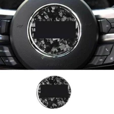 For Ford Mustang 2015-2023 Forged Carbon Fiber Steering Wheel Horn Ring Cover 1X