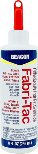 Fabri-Tac 236Ml Large Bottle, Clear, Permanent Adhesive, Fabric Glue - Picture 5 of 12