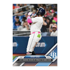 2024 MLB Topps NOW 357 YANDY DIAZ 20 GM HIT STREAK TAMPA BAY RAYS SSP PR 193
