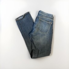 J Crew Woman's Denim Straight Leg Dark Wash Mid Rise Jeans 29R Stretch
