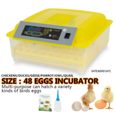 For 48 Digital Egg Incubator Hatcher Automatic Egg Turning Temperature Control 