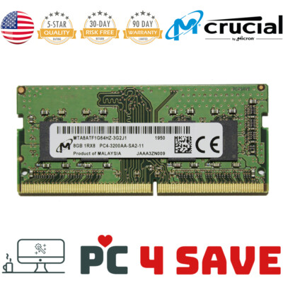 Memori Laptop Micron Ddr4 8gb 8gb Bus 3200 Crucial Ddr4 8gb Ram