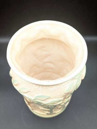 Antique Vint. Burleigh Ware Burslem Deer in Forest Art Deco Vase Embossed - Picture 5 of 10