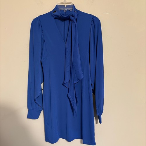 White House Black Market Blue Szalik Szyj Shift Sukienka XS - Zdjęcie 6 z 16