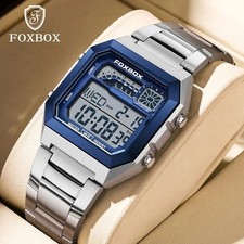 FOXBOX Herren Uhr Military Countdown Chrono Stoppuhr Wasserdicht Sportuhr