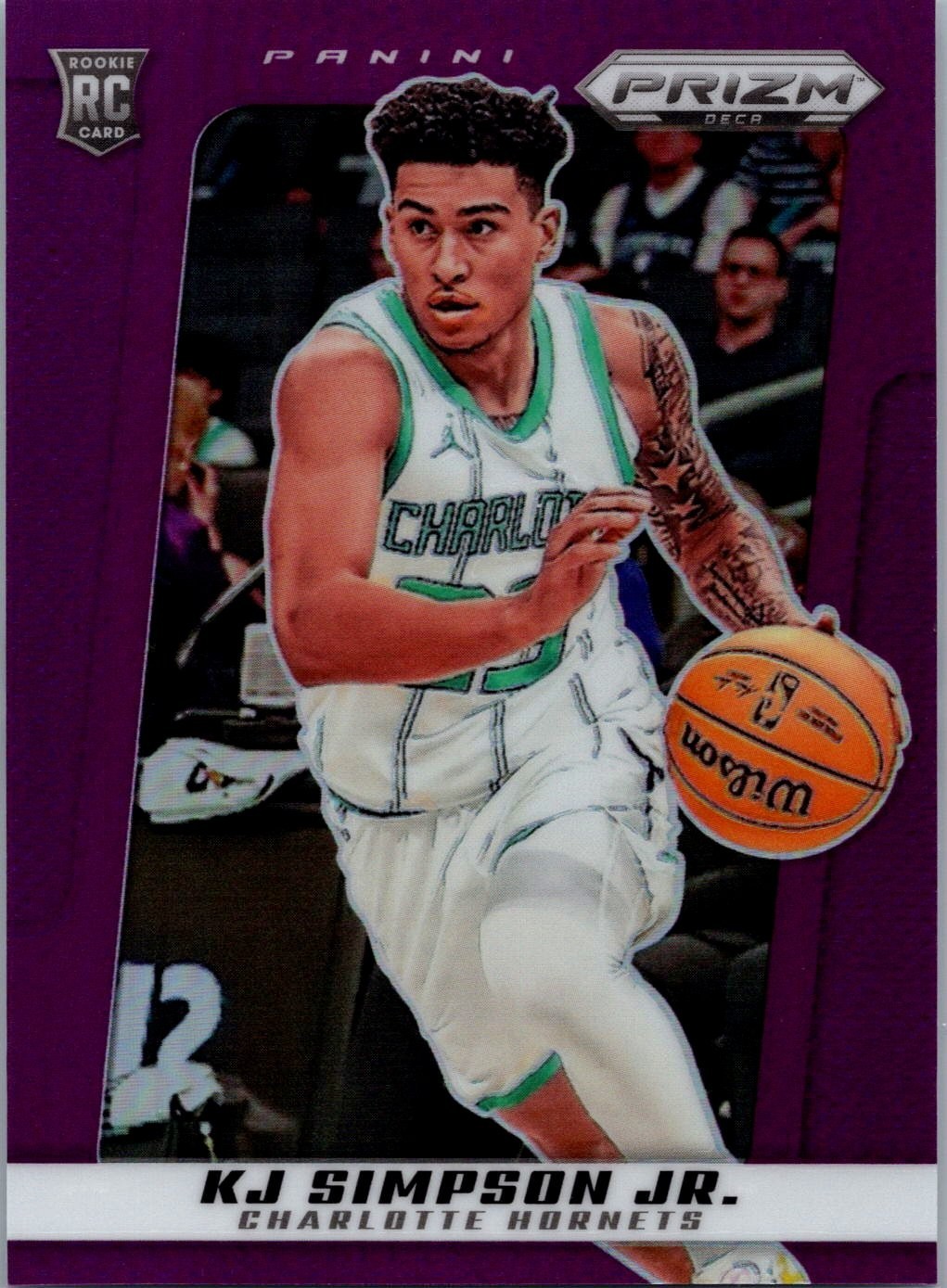 2024-25 Panini Prizm - KJ Simpson Jr. #247 Purple Prizm /99 (RC)